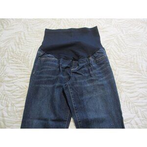 Liz Lange Maternity Denim Jeans Size 6 Dark Wash Over-Belly Panel Comfortable St